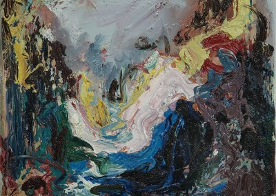 UPSTREAM, 2010, Oil on Canvas, 12 x 12 in, Collection of Dan Fricker, TO.